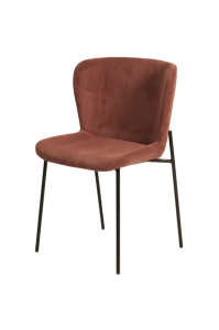 Chaise-repas-velours-terracotta-decopure-rennes