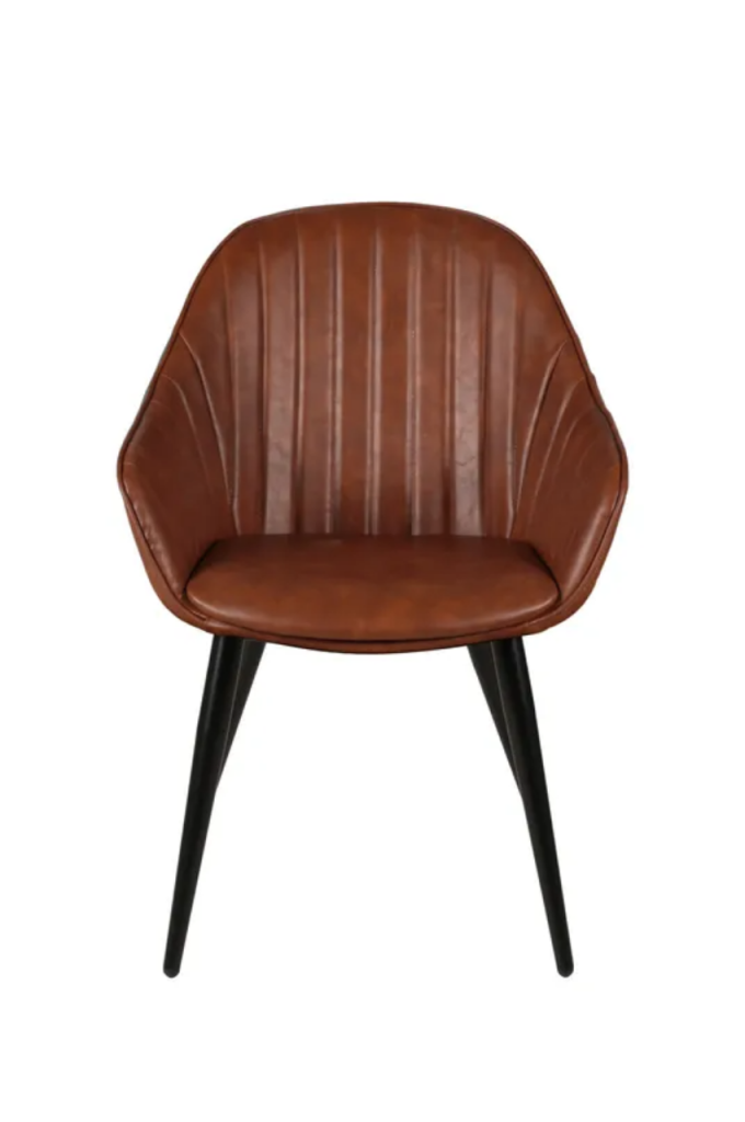 chaise-cuir-repas-terracotta-accoudoirs-rennes-decopure-chateaugiron